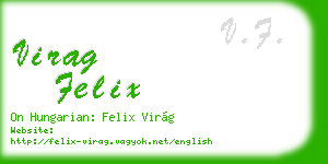 virag felix business card