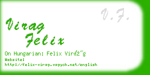 virag felix business card